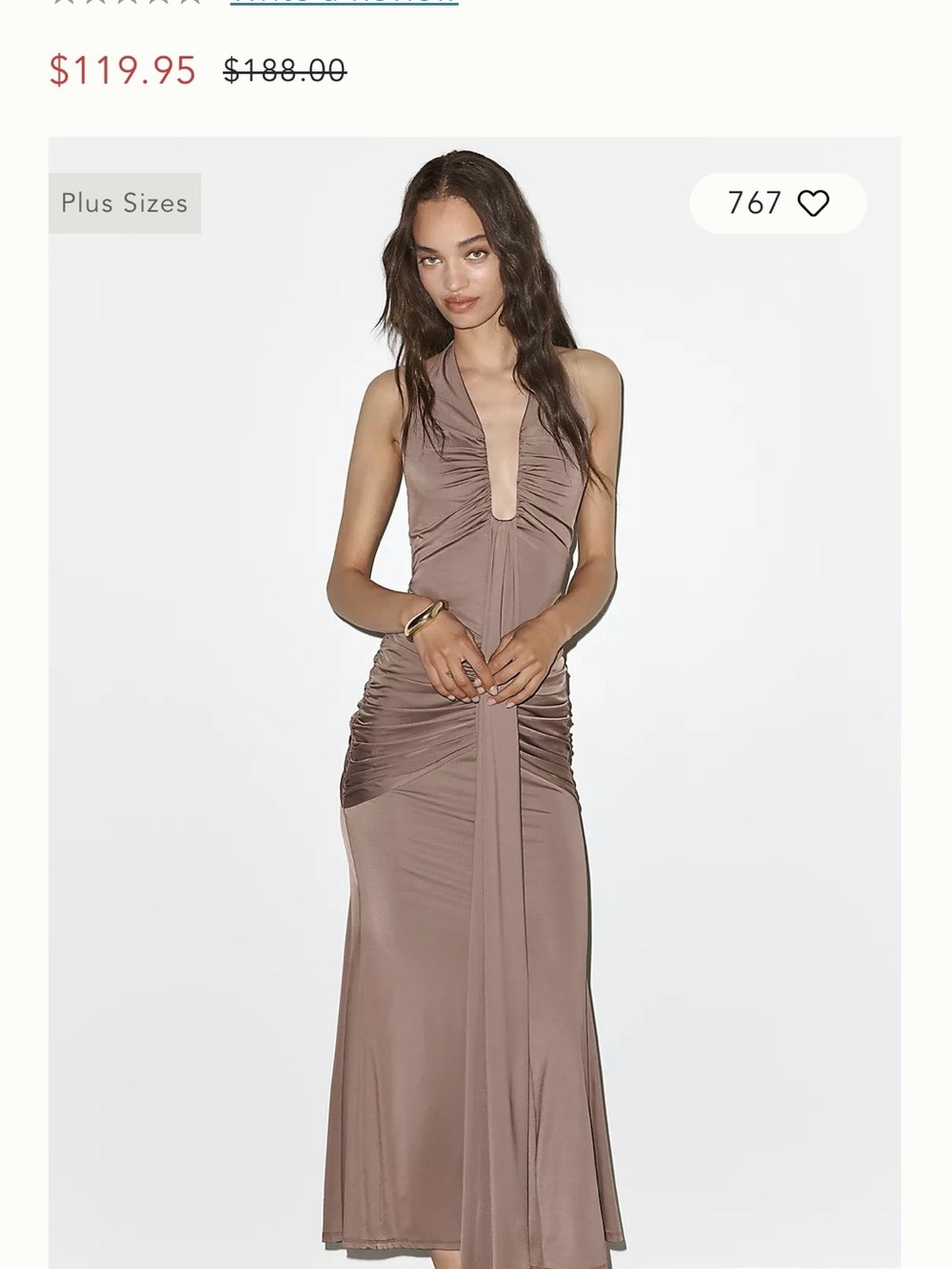 NWT Siempre plunge maxi dress, Anthropologie